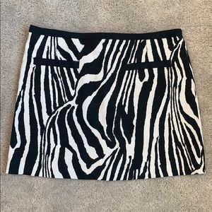 H&M zebra print mini skirt, size 2